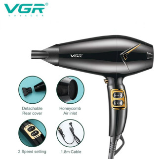 Потужний електричний професійний фен для волосся VGR V-423 1800-2200W - Інтернет-магазин спільних покупок ToGether