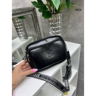 Чорна — два окремих відділи - стильна, спортивна крос-боді сумочка з додатковими кишенями (0534) - Інтернет-магазин спільних покупок ToGether