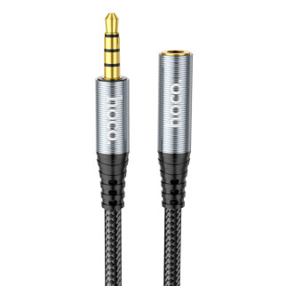 Аудіо кабель Aux Hoco UPA20 (1m) Metal gray - Інтернет-магазин спільних покупок ToGether