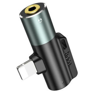 Перехідник Hoco LS32 3.5 to Lightning AUX Metal gray - Інтернет-магазин спільних покупок ToGether