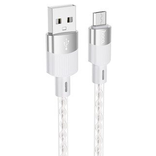 Дата кабель Hoco X99 Crystal Junction USB to MicroUSB (1m) Gray - Інтернет-магазин спільних покупок ToGether