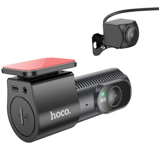 Відеореєстратор Hoco DV8 2K display hidden driving recorder (with rear camera) Black - Інтернет-магазин спільних покупок ToGether