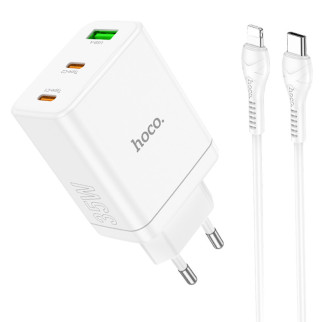 МЗП Hoco N33 Start PD35W (2C/1A) + Type-C to Lightning White - Інтернет-магазин спільних покупок ToGether
