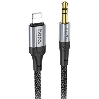 Аудіо кабель Aux Hoco UPA26 Fresh Lightning to 3.5mm (1m) Black - Інтернет-магазин спільних покупок ToGether