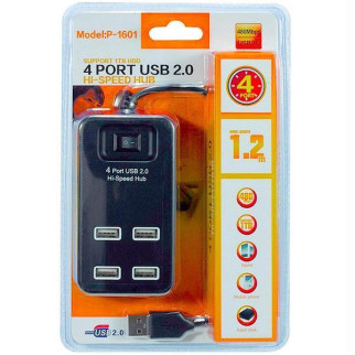 Хаб на 4 порти USB 2.0 P-1601  (дропшиппінг) - Інтернет-магазин спільних покупок ToGether