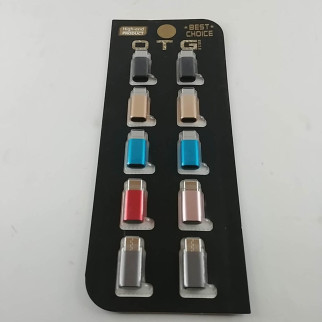 Перехідник OTG металевий micro USB — Type-C (пач. 10 шт.) CY-2488  (дропшиппінг) - Інтернет-магазин спільних покупок ToGether