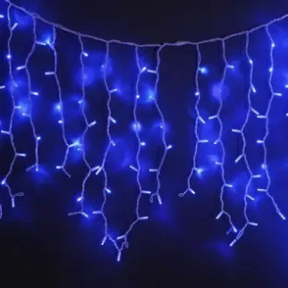 Xmas гірлянда LED 200 3.3Line Short curtain (Сосульки/Бахрома) B-1 Синя 10M*1,5M Ул.+соїд. Білий  (дропшиппінг) - Інтернет-магазин спільних покупок ToGether