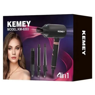 Фен для волосся Kemei KM-9203 4 насадки  (дропшиппінг) - Інтернет-магазин спільних покупок ToGether