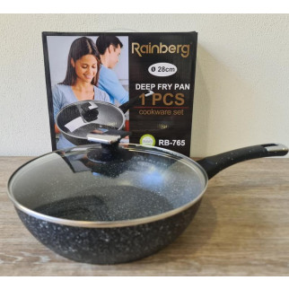 Сковорода з кришкою Rainberg RB-765 28 см  (дропшиппінг) - Інтернет-магазин спільних покупок ToGether