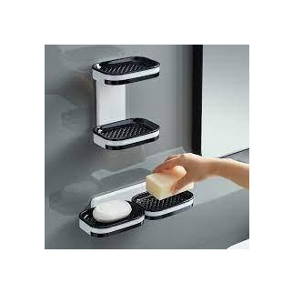 Двошарова настінна мильниця тримач для губки Soap dish AND872  (дропшиппінг) - Інтернет-магазин спільних покупок ToGether