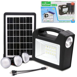 Ліхтар CL-25 Power Bank із сонячною панеллю + лампочки 3 шт  (дропшиппінг) - Інтернет-магазин спільних покупок ToGether