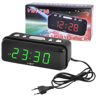 Настільний годинник VST-738-4 з салатовим підсвічуванням, Годинники електронні настільні, що світяться vst - Інтернет-магазин спільних покупок ToGether