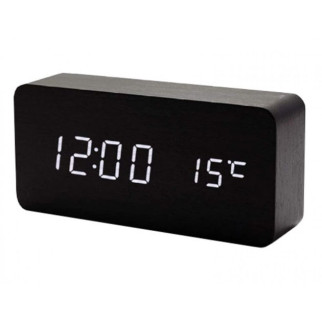 Електронний годинник VST-862-6, з датчиком температури, будильник, живлення від USB. Колір: чорний-білий - Інтернет-магазин спільних покупок ToGether