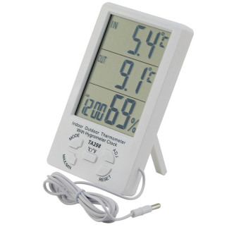 Метеостанція Термометр Гігрометр TA298 з годинником та виносним датчиком - Інтернет-магазин спільних покупок ToGether