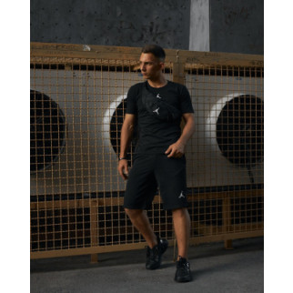 Комплект чоловічий Jordan чорний: футболка + шорти + бананка - Інтернет-магазин спільних покупок ToGether
