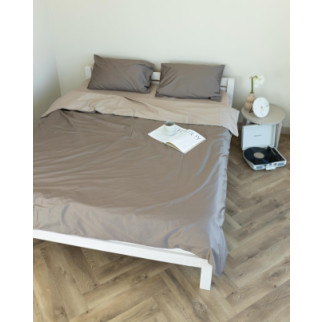 Постільна білизна двоспальне Dushka Home Сатин Люкс 20909 180х215 см сірий зі світло-сірим - Інтернет-магазин спільних покупок ToGether