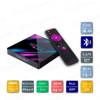 Смарт-телеві приставка H96 MAX 4/64 Гб Smart TV Box Android  (дропшиппінг) - Інтернет-магазин спільних покупок ToGether