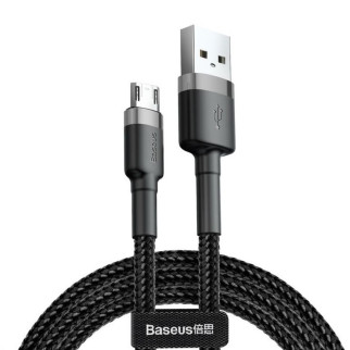 Кабель Baseus Cafule Cable USB For Micro 1.5A 2m Gray+Black (CAMKLF-CG1) - Інтернет-магазин спільних покупок ToGether