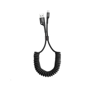 Кабель Baseus Fish eye Spring Data Cable Lightning 1m Black (CALSR-01) - Інтернет-магазин спільних покупок ToGether