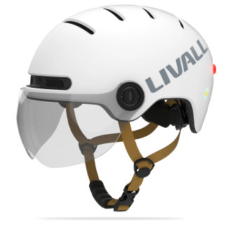 Захисний шолом Livall L23 (M) Ivory White (54-58см), сигнал поворотів та стопів, додаток, зйомний візор (пульт BR80 в комплекті не іде) (LIV-000L23-4210) - Інтернет-магазин спільних покупок ToGether