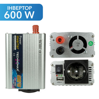 Перетворювач напруги інвертор 12V-220V-600W TECHNOMAX TM-9201 USB Автоприкурювач - Інтернет-магазин спільних покупок ToGether