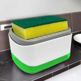 Кухонний дозатор для миючого засобу з губкою - Інтернет-магазин спільних покупок ToGether