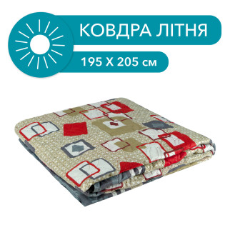 Літня ковдра Constancy "квадрати" 1,95x2,05 м Полікоттон - Інтернет-магазин спільних покупок ToGether