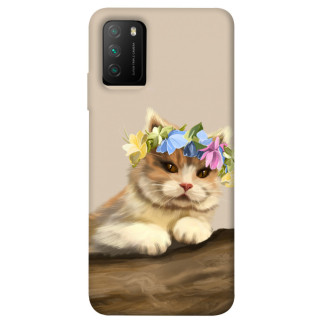 Чохол itsPrint Cat in flowers для Xiaomi Poco M3 - Інтернет-магазин спільних покупок ToGether