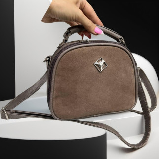 Топова жіноча сумка маленька клатч через плече крос боді сумочка замшева колір капучино 22х17х9см - Інтернет-магазин спільних покупок ToGether