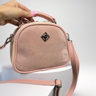 Топова жіноча сумка маленька клатч через плече пудрова крос боді сумочка замшева 22х17х9см - Інтернет-магазин спільних покупок ToGether