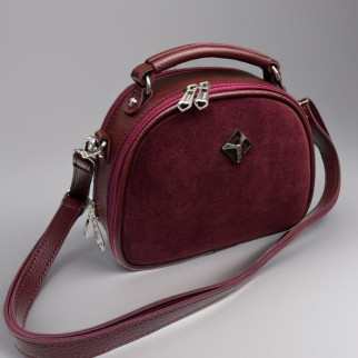 Топова жіноча сумка маленька клатч через плече бордова крос боді сумочка замшева 22х17х9см - Інтернет-магазин спільних покупок ToGether