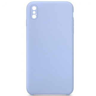 Чохол Silicone Case Square Full Camera Protective (AA) для Apple iPhone XS / X (5.8") Блакитний / Lilac Blue - Інтернет-магазин спільних покупок ToGether