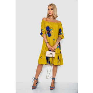 Сукня вільного крою, колір гірчичний, 102R1104 - Інтернет-магазин спільних покупок ToGether