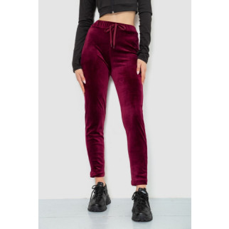 Спорт штани жіночі велюрові, колір бордовий, 244R5569 - Інтернет-магазин спільних покупок ToGether