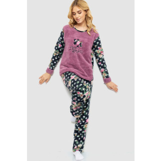 Піжама жіноча махра, колір сливовий, 214R0301 - Інтернет-магазин спільних покупок ToGether