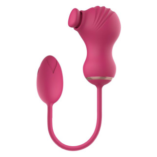 Гнучкий подвійний стимулятор та вібраційне яйце Dream Toys Essentials, рожевий - Інтернет-магазин спільних покупок ToGether