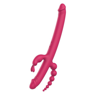 Вібратор із 4 стимулюючими кінцями Dreamtoys Anywhere Pleasure Vibe Essentials, рожевий - Інтернет-магазин спільних покупок ToGether