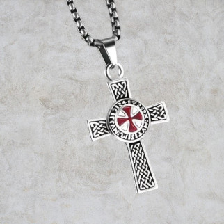 Ретро хрест ланцюжок з кулоном у вигляді стародавнього Мальтійського хреста двосторонній 4.5 см - Інтернет-магазин спільних покупок ToGether