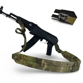 Ремінь двоточковий збройовий з широким наплічником та посиленим  карабіном мультикам  - Інтернет-магазин спільних покупок ToGether