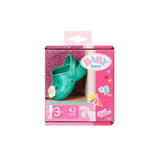 Взуття для ляльки BABY BORN - САНДАЛІ ЗІ ЗНАЧКАМИ (на 43 cm, зелені) - Інтернет-магазин спільних покупок ToGether