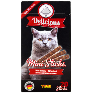 Ласощі для котів TOMi Delicious Mini Sticks Salami зі смаком салямі 40 гр - Інтернет-магазин спільних покупок ToGether