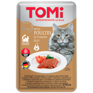 Корм TOMi Poultry In Tomato Jelly вологий з м'ясом птиці 100 гр - Інтернет-магазин спільних покупок ToGether