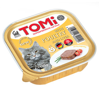 Корм TOMi Poultry Liver вологий для котів з птахом та печінкою 100 гр - Інтернет-магазин спільних покупок ToGether