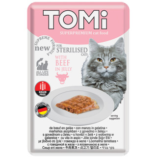 Корм TOMi Sterilised Beef in Jelly вологий для стерилізованих котів з яловичиною 85 гр - Інтернет-магазин спільних покупок ToGether