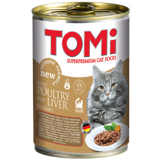 Корм TOMi Рoultry Liver вологий для котів з птахом та печінкою 400 гр - Інтернет-магазин спільних покупок ToGether
