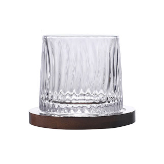 Склянка доф для віскі 300 (мл) дзига обертова рокс келих з дерев'яною підставкою - Інтернет-магазин спільних покупок ToGether