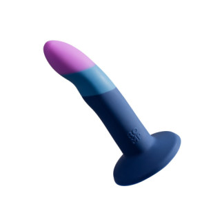 Фалоімітатор нереалістичний Romp Piccolo для стимуляцій точок P і G, фіолетовий/синій - Інтернет-магазин спільних покупок ToGether