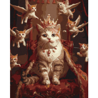Набір для розпису по номерах "Королівська кішка" 40х50см КНО6643 | КНО6643 - Інтернет-магазин спільних покупок ToGether