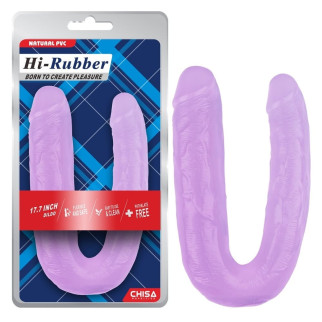 Фалоімітатор двосторонній Chisa Hi-Rubber, фіолетовий 45 см - Інтернет-магазин спільних покупок ToGether