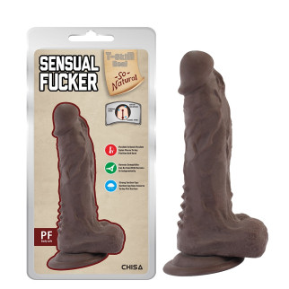 Фалоімітатор з мошонкою на присосці Chisa Sensual Fucker, коричневий - Інтернет-магазин спільних покупок ToGether